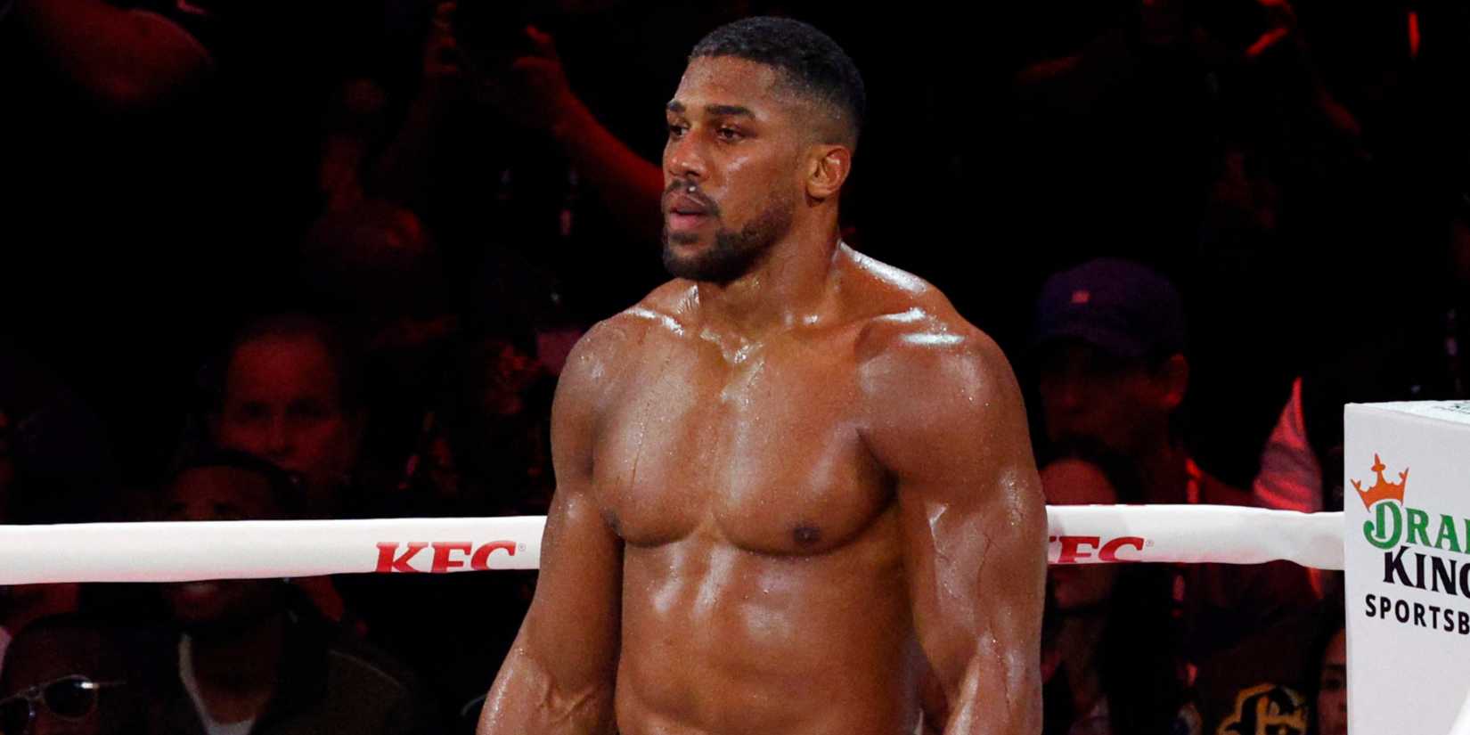 Anthony Joshua during his fight against Jake Paul