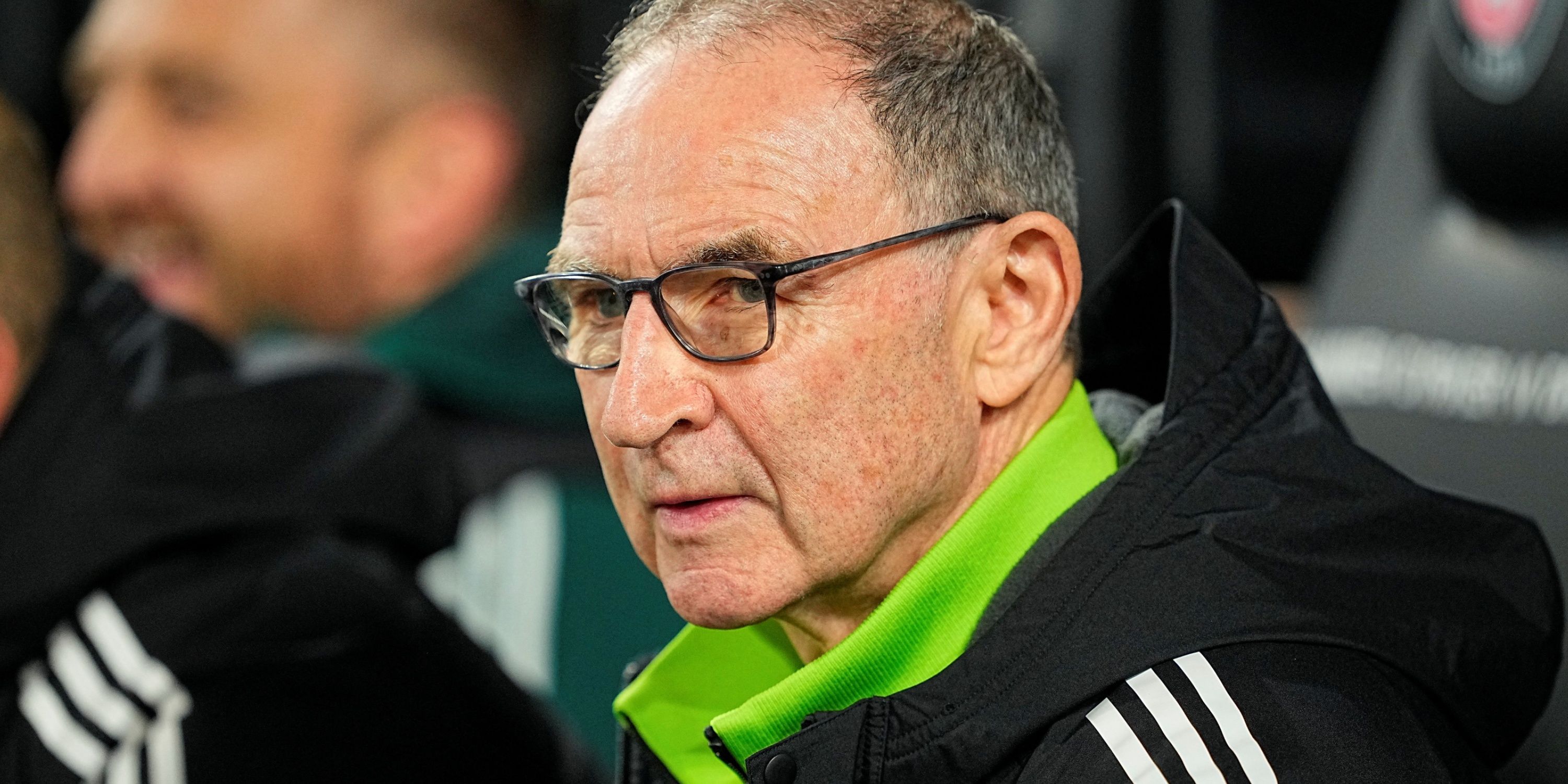 Martin O'Neill looks on from the Celtic dugout