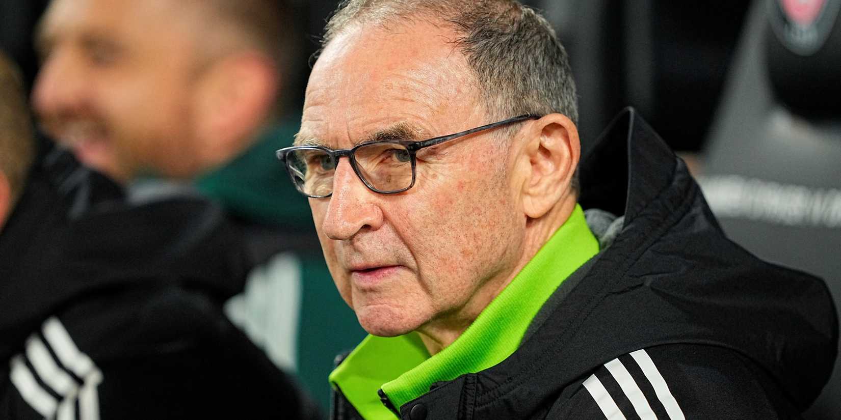 Martin O'Neill looks on from the Celtic dugout