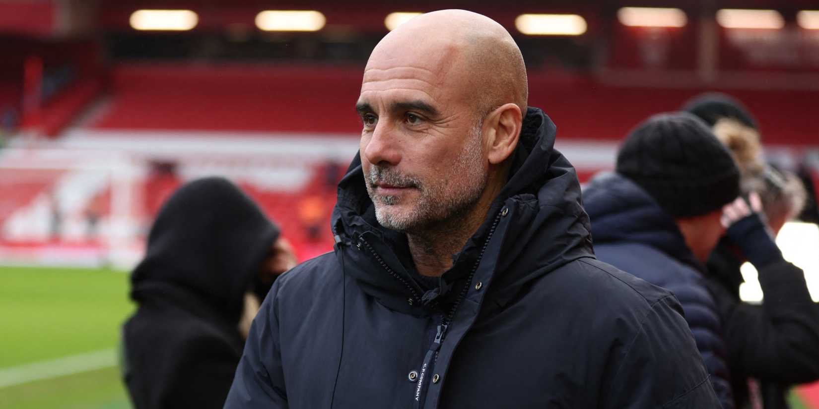 Manchester City manager Pep Guardiola arrives at the City Ground