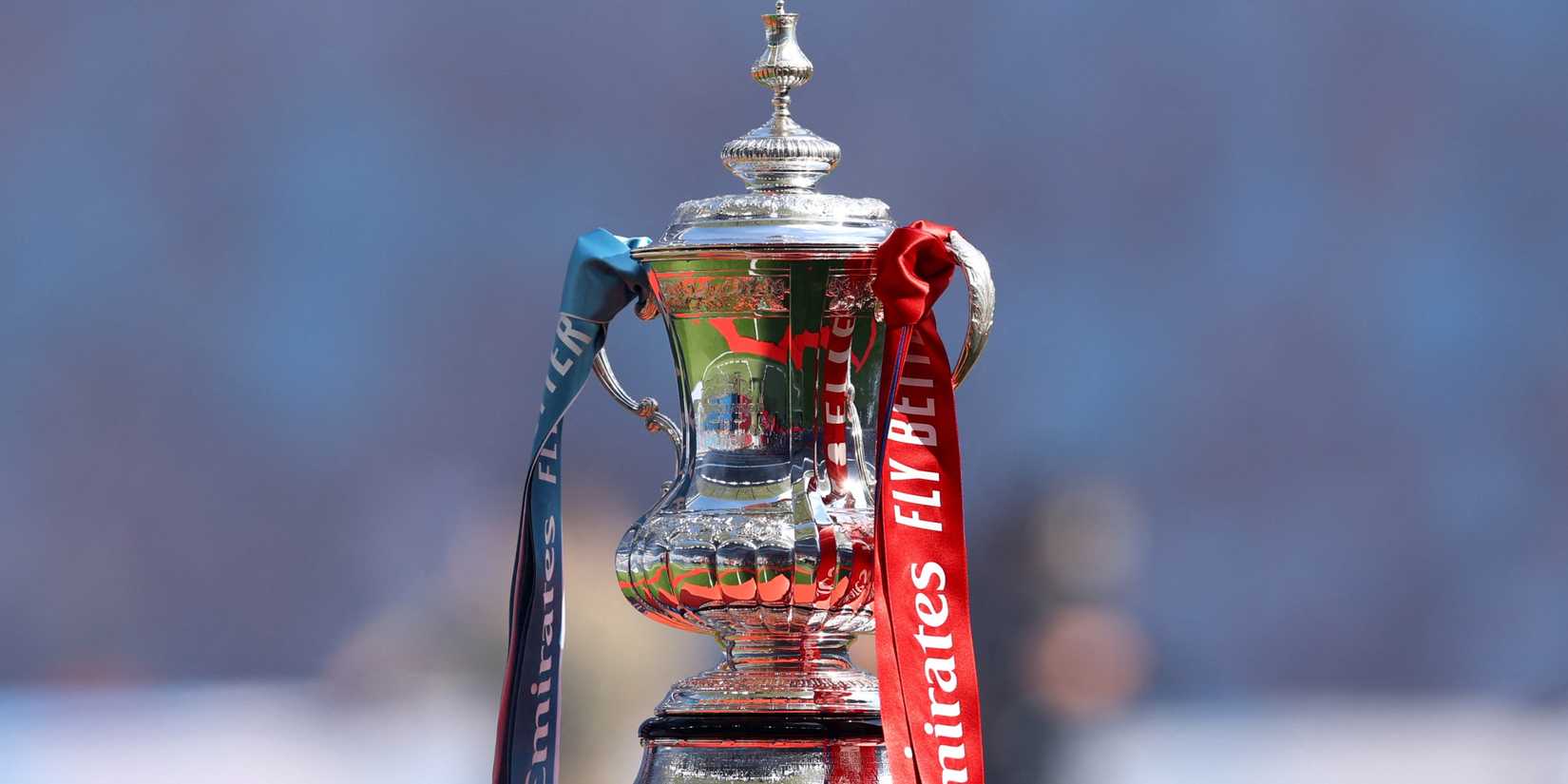 FA Cup trophy on display inside Wembley Stadium