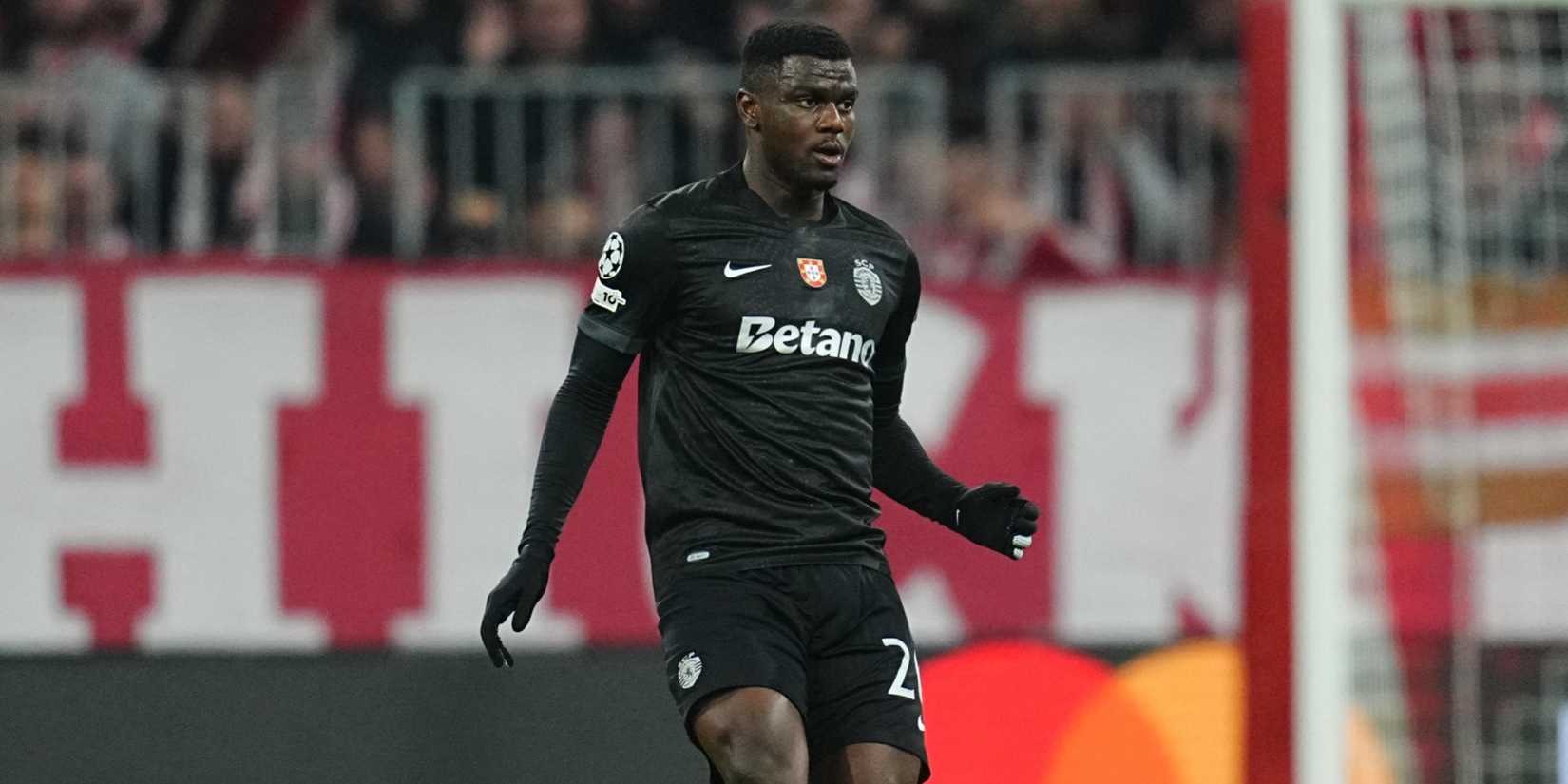 Ousmane Diomande of Sporting CP playing against Bayern Munich