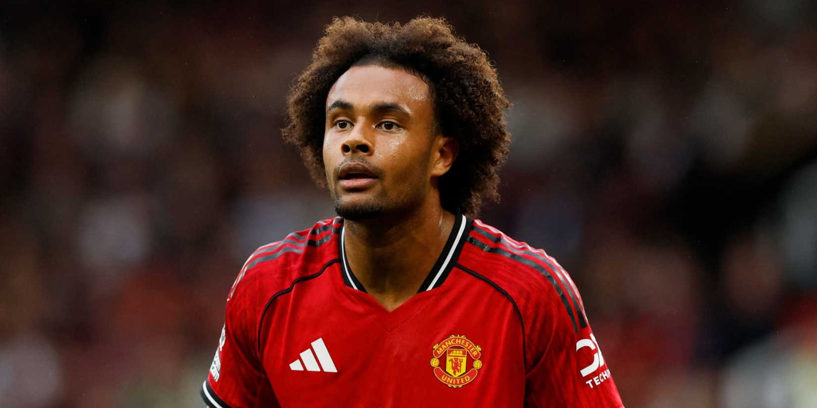 Manchester United's Joshua Zirkzee reacts to a decision vs Burnley