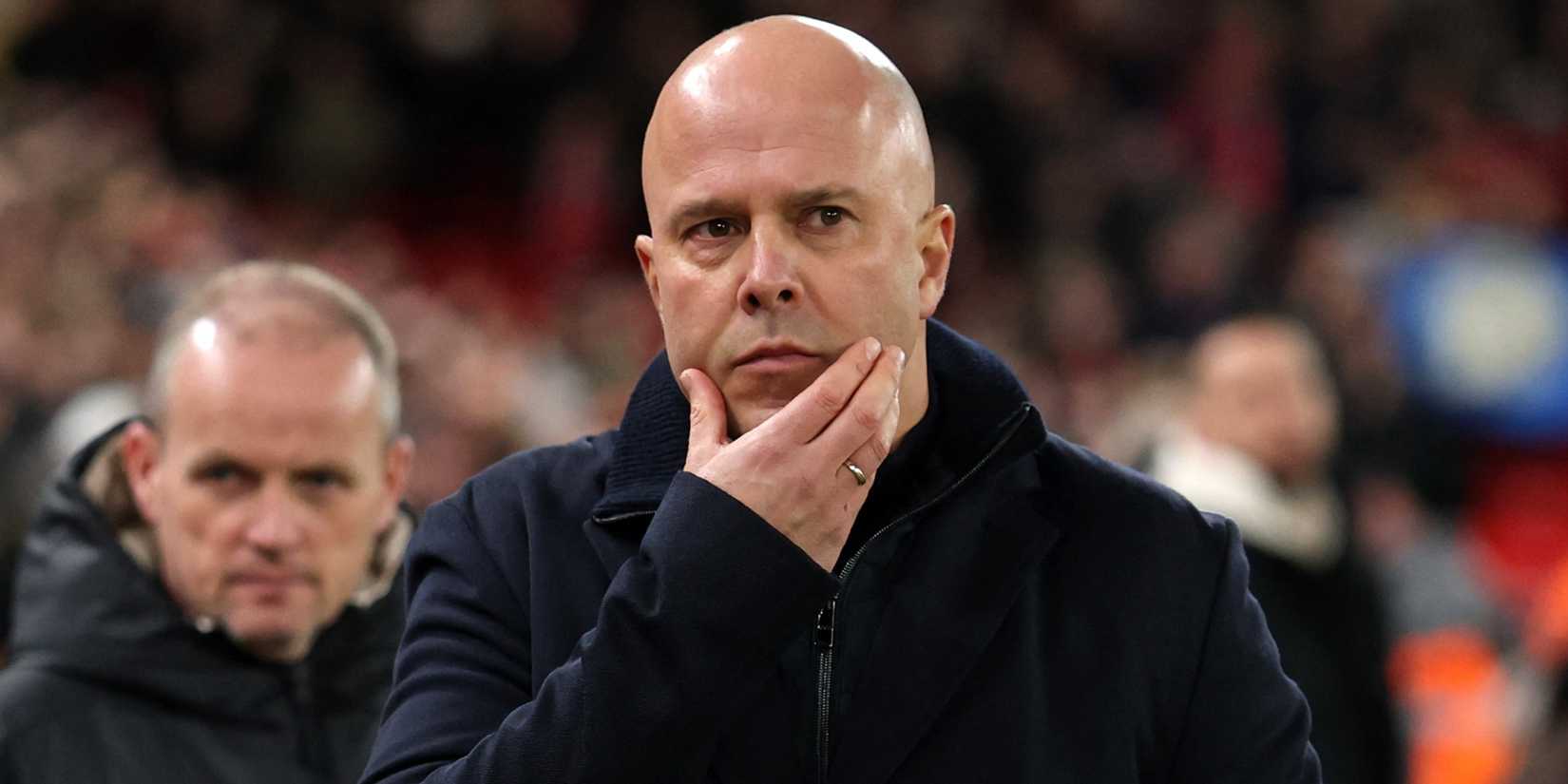 Liverpool manager Arne Slot before facing Barnsley in the FA Cup.