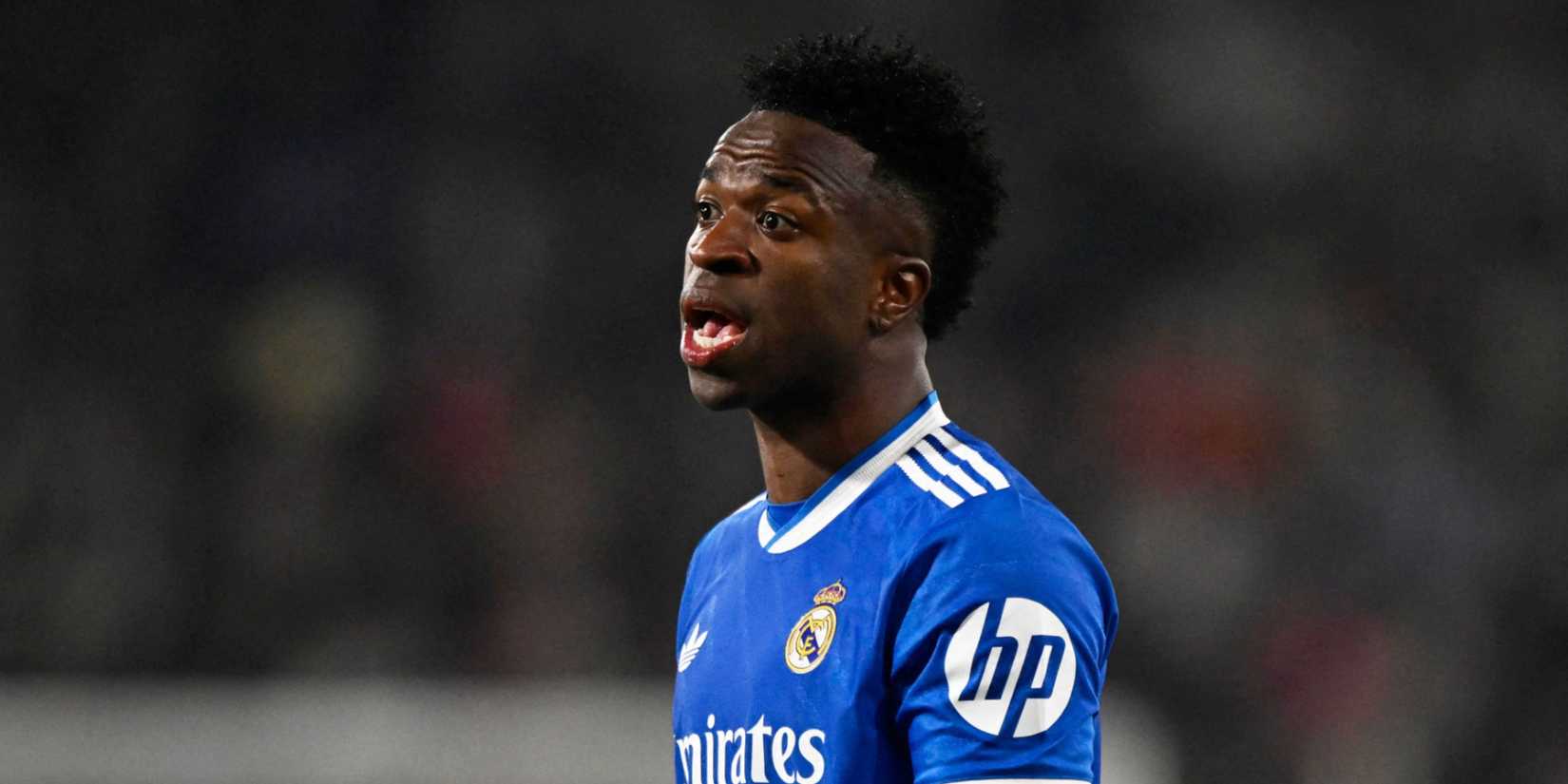 Real Madrid's Vinicius Junior speaking