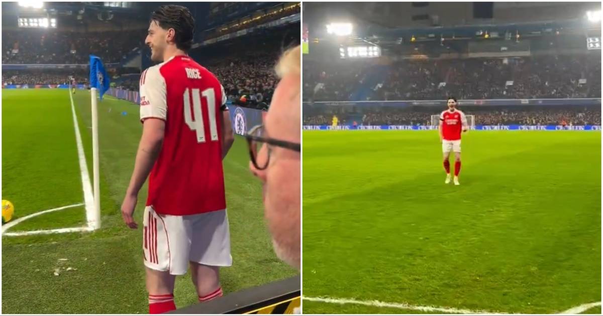 Declan Rice Reacts to Video of Him Mocking Chelsea Fans in Arsenal's Win