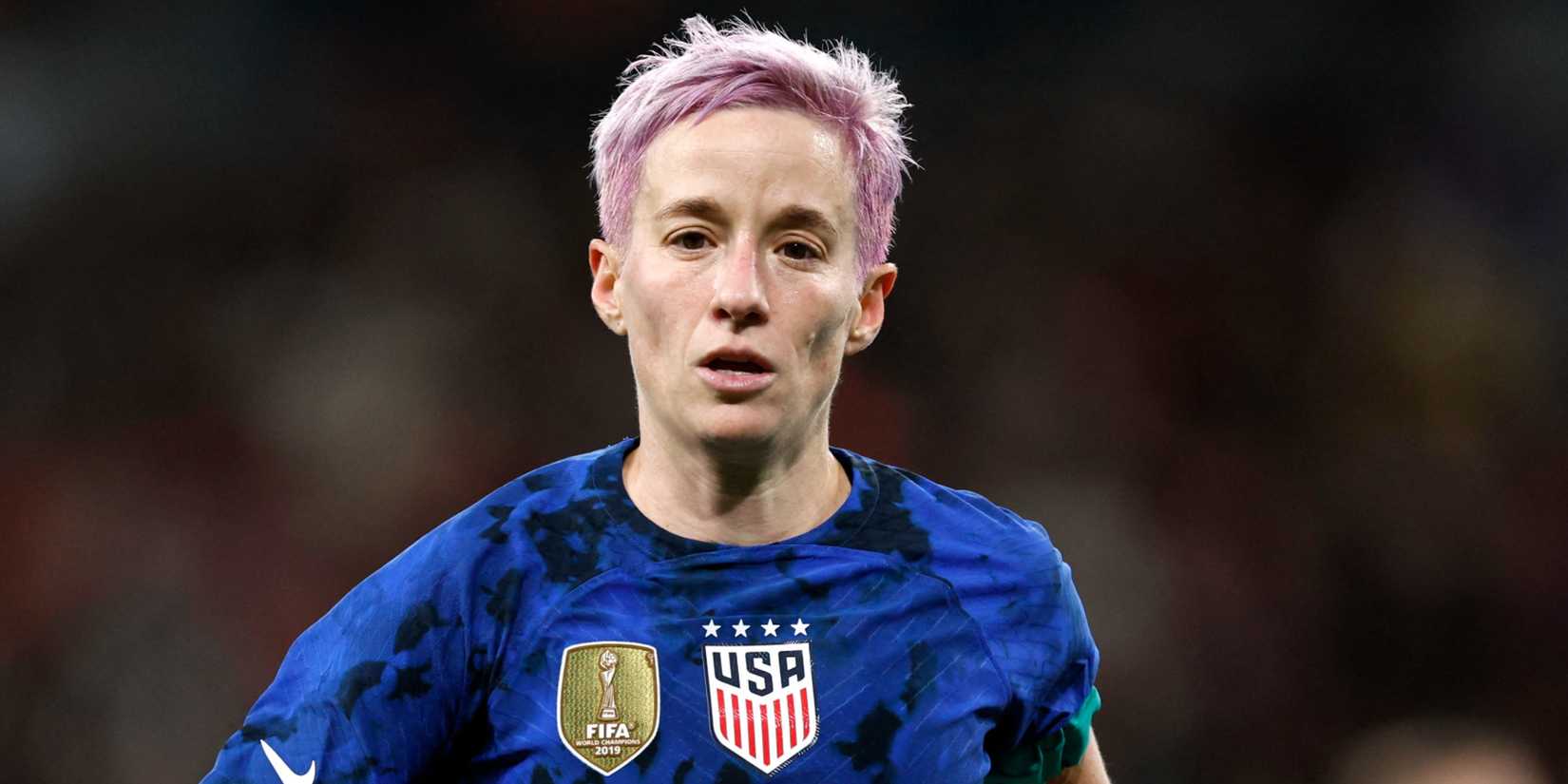 Megan Rapinoe of the US looks on