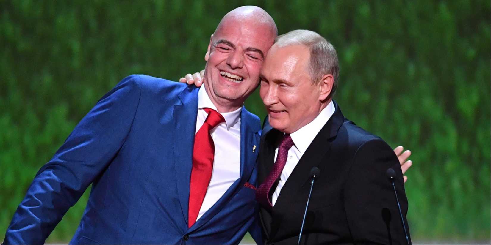 Gianni Infantino and Vladimir Putin