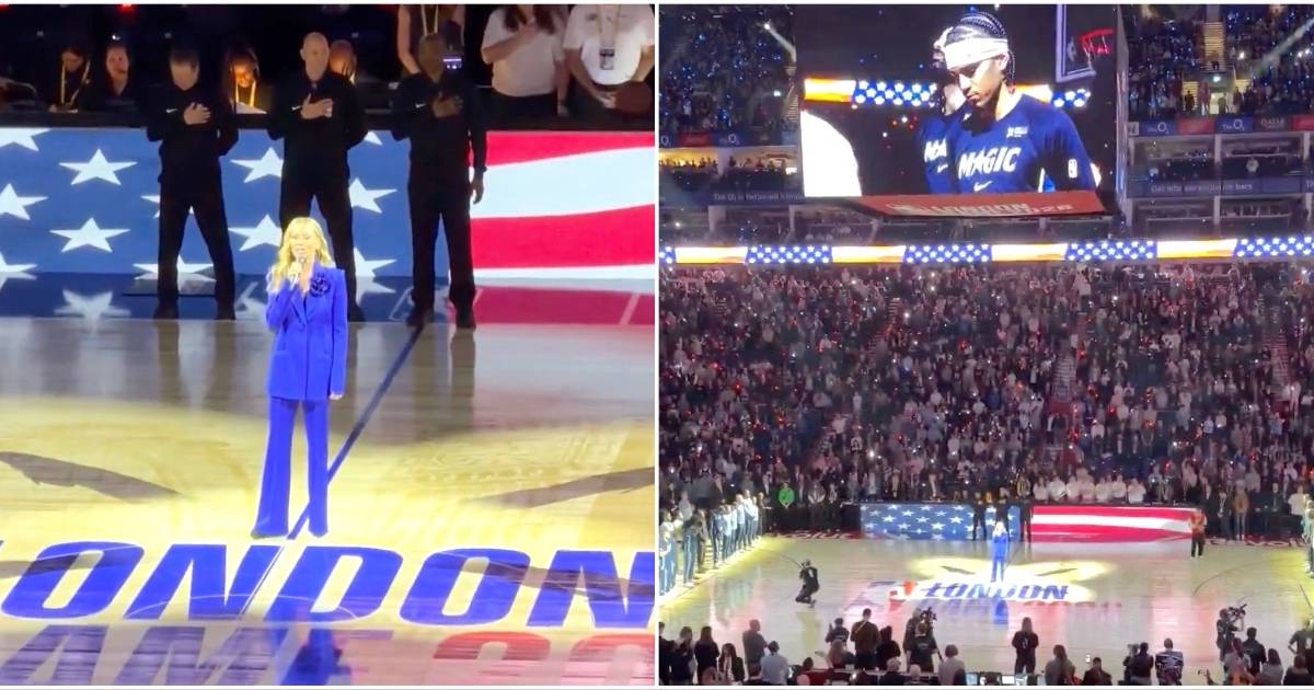 Fan Interrupts US National Anthem With Three-Word Chant at NBA London