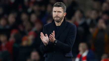 Manchester United manager Michael Carrick clapping