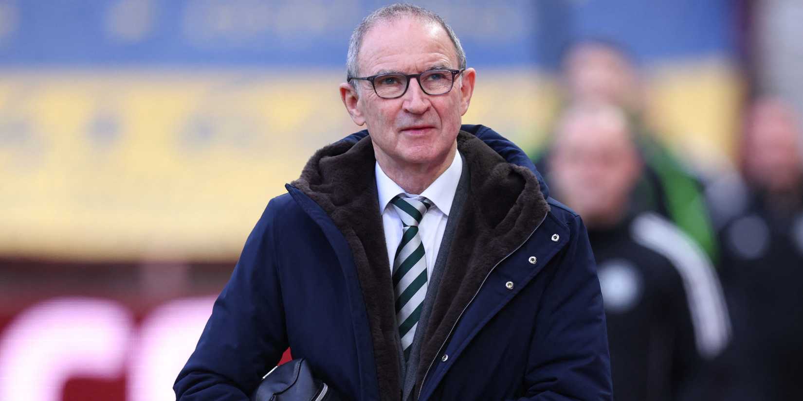 Celtic manager Martin O'Neill arrives at stadium