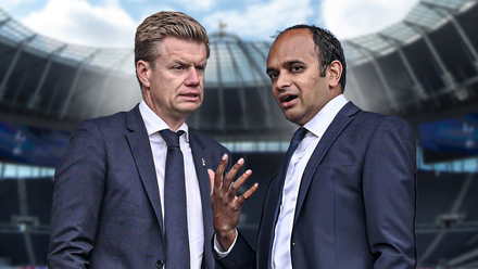 Tottenham chiefs Johan Lange and Vinai Venkatesham in conversation
