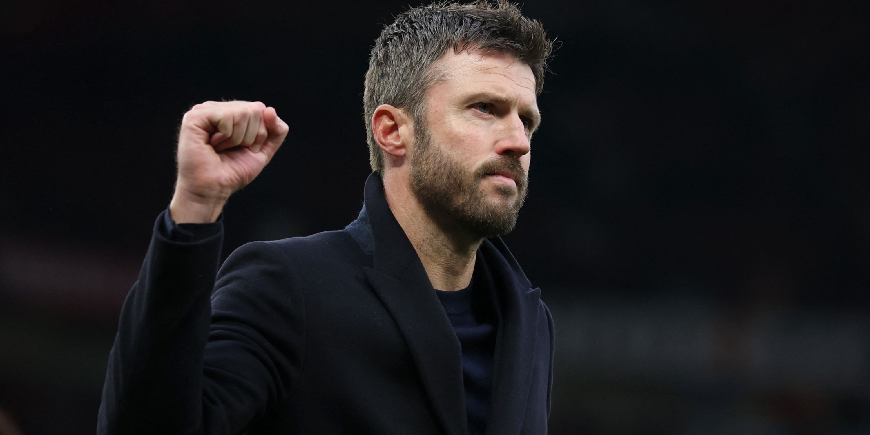 Manchester United caretaker manager Michael Carrick celebrates