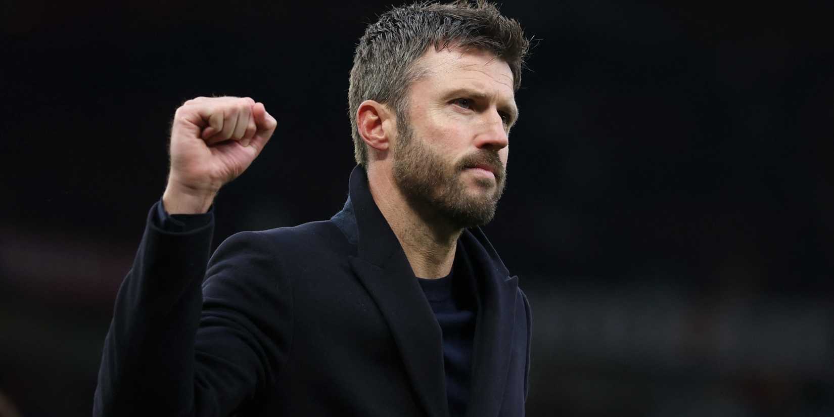 Manchester United caretaker manager Michael Carrick celebrates