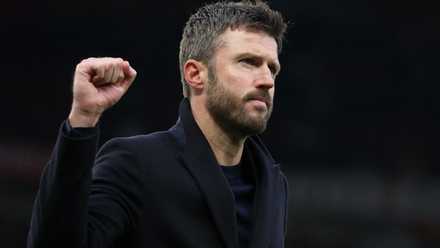 Manchester United caretaker manager Michael Carrick celebrates