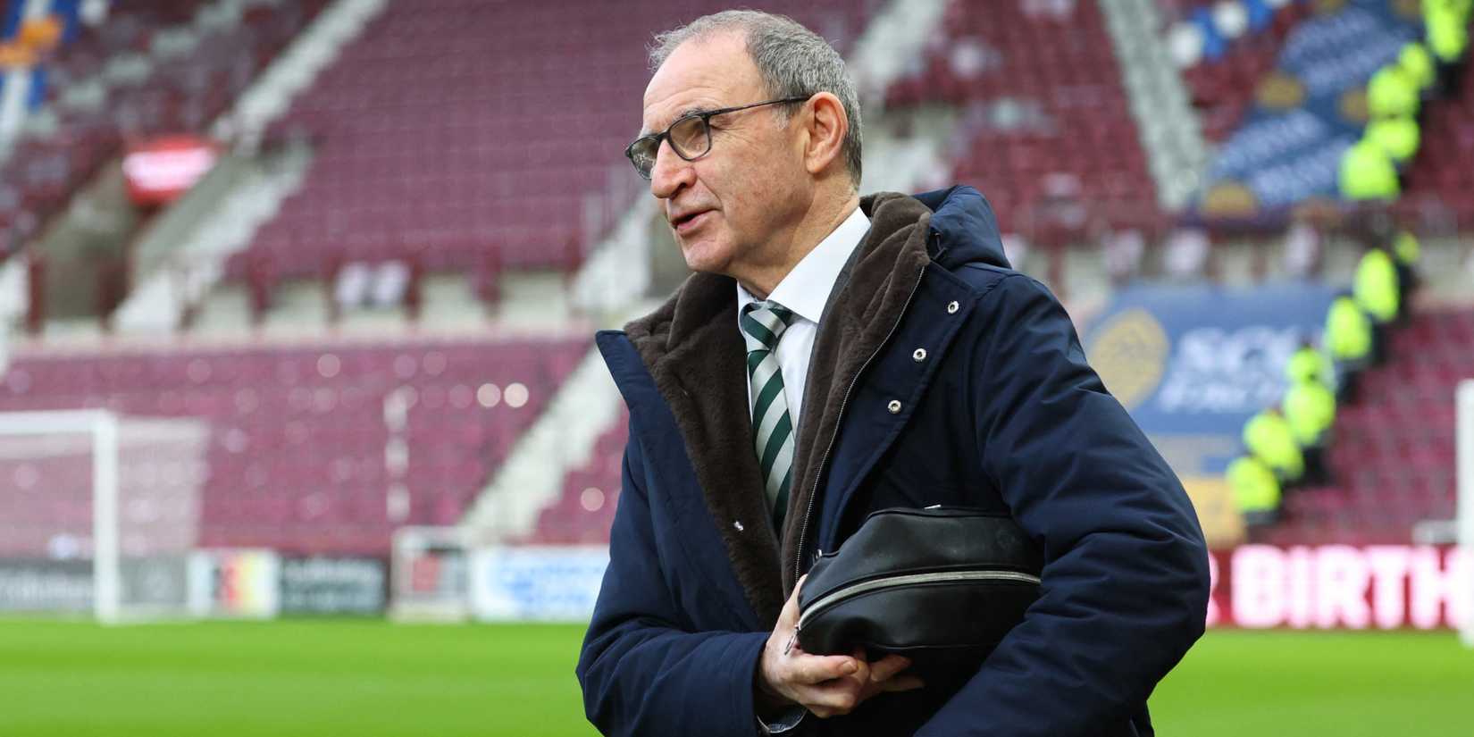Martin O'Neill arrives at Tynecastle Park for Hearts vs Celtic