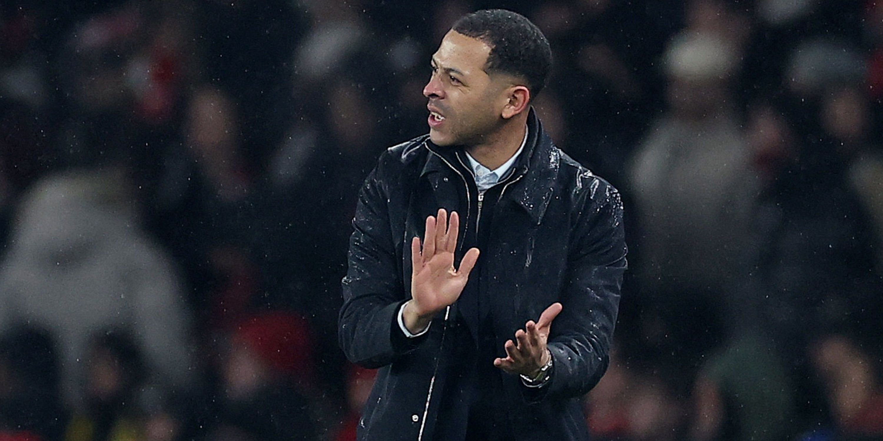 Chelsea manager Liam Rosenior claps his hands
