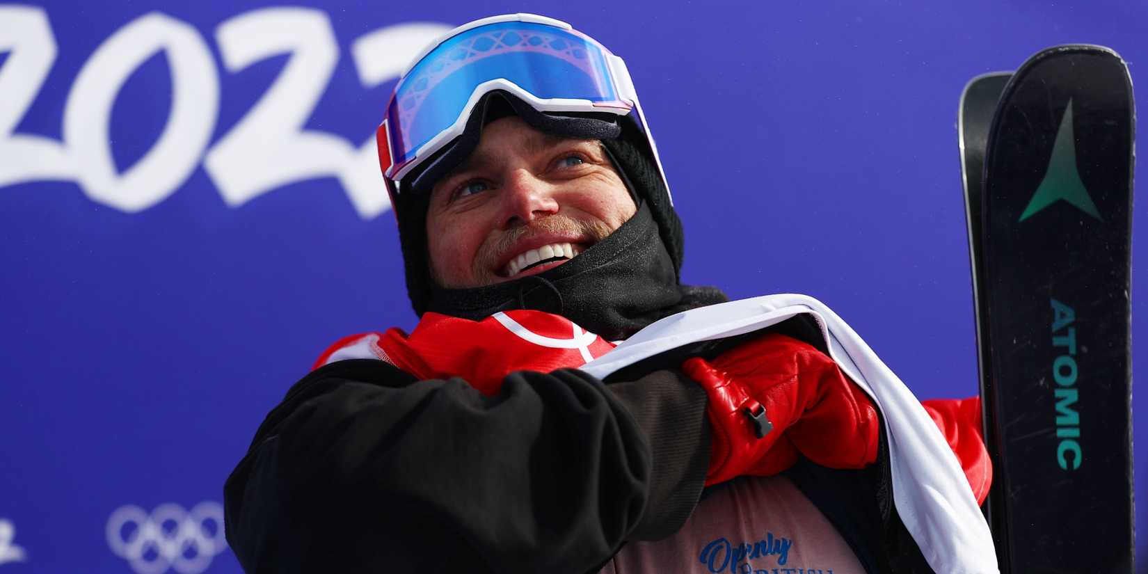 Gus Kenworthy of Britain reacts after the Men's Freeski Halfpipe Final at Beijing 2022