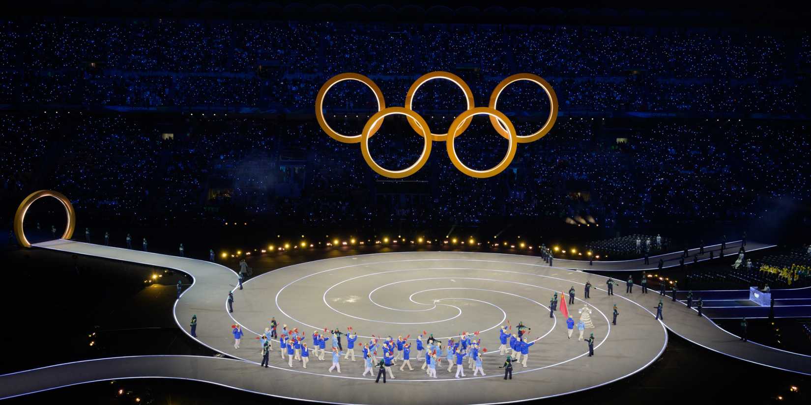 Athletes of China during the Opening Ceremony of the 2026 Winter Olympics on February 6, 2026 in Milan