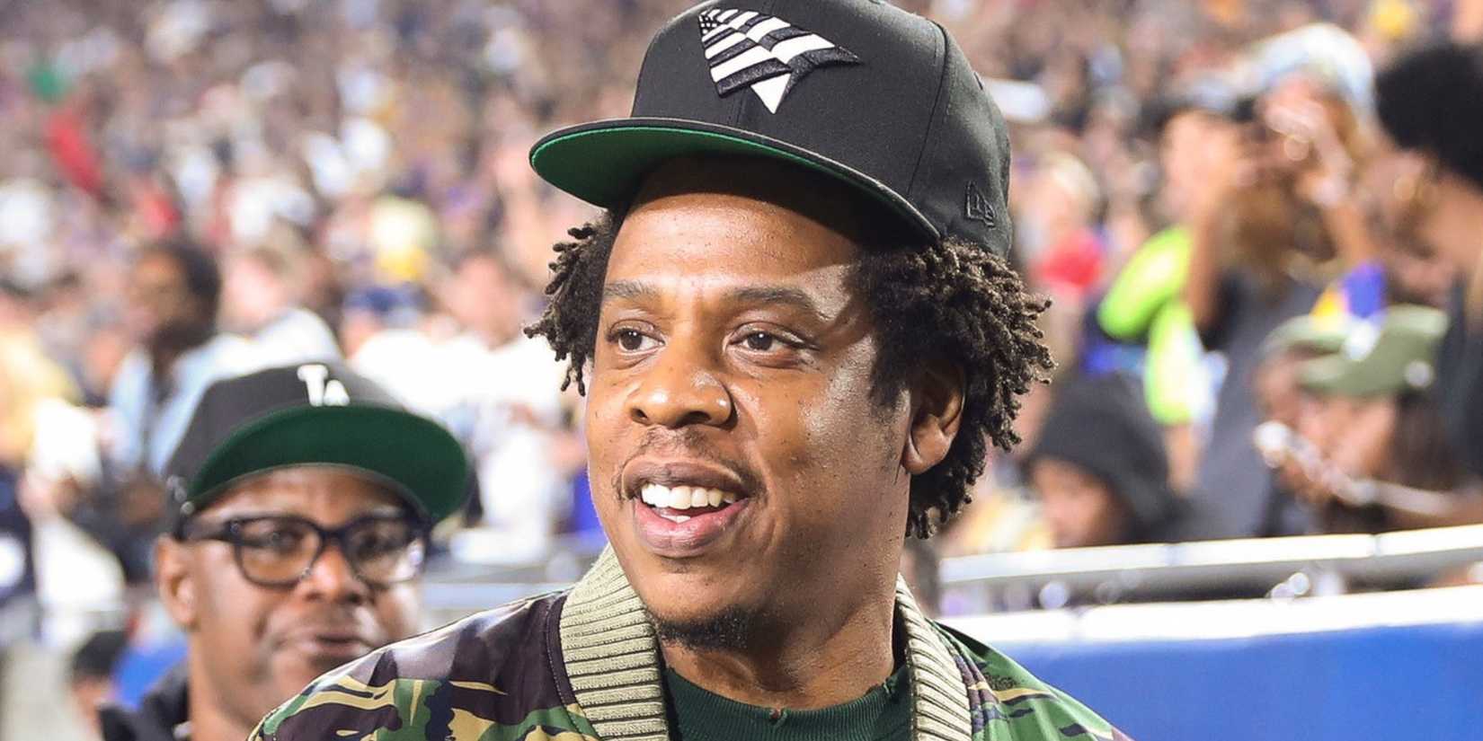 Jay-Z at an NFL game