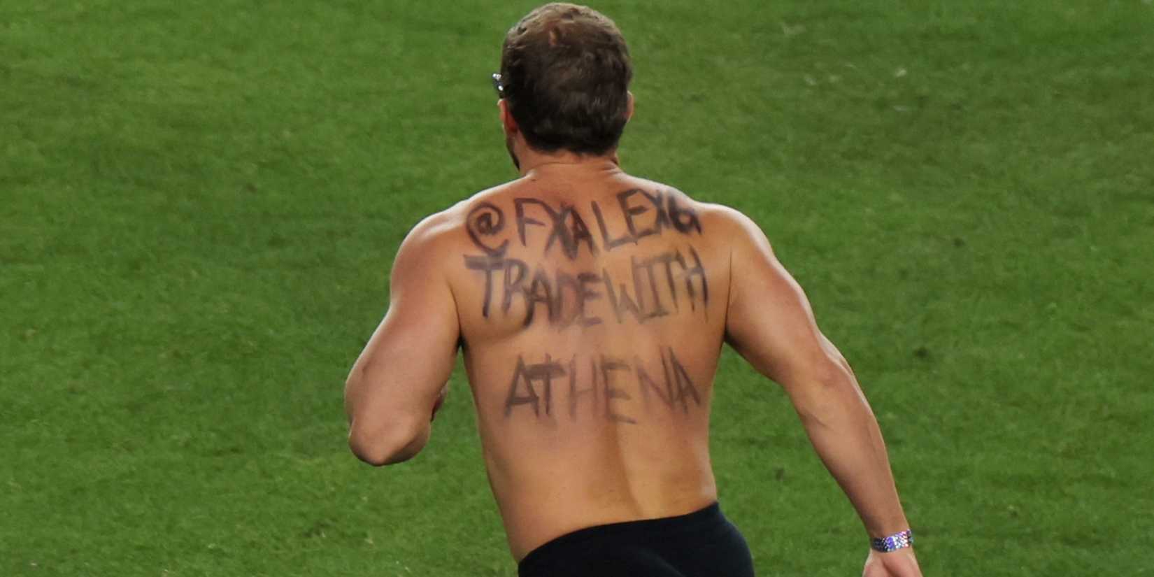Pool Streaker Super Bowl LX Streaker's Three-Word Message Explained and Identity Revealed