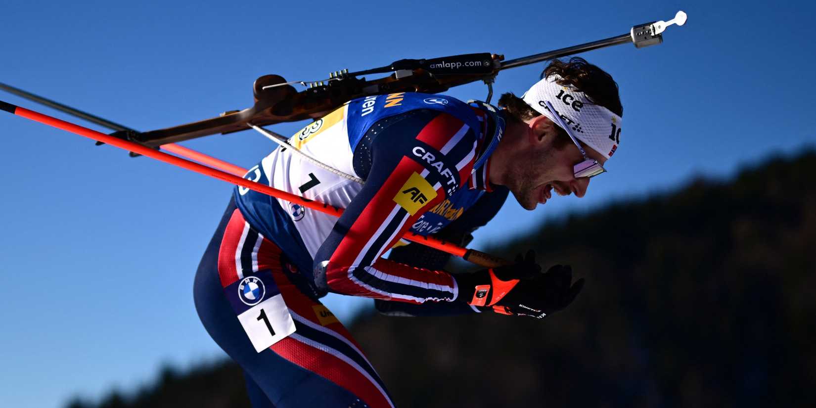 Norway's Sturla Holm Laegreid in action