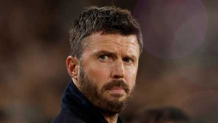 Manchester United manager Michael Carrick looks on vs West Ham