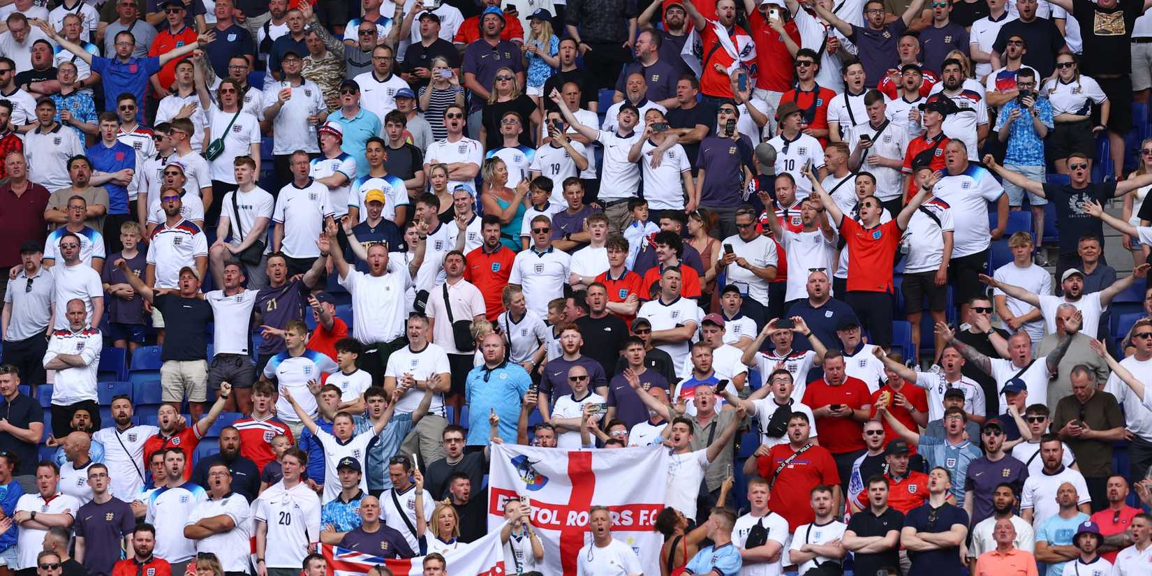England fans inside the stadium for Andorra v England