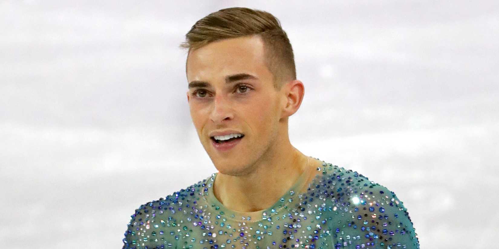 Adam Rippon (USA) competes in the men's figure skating free skate