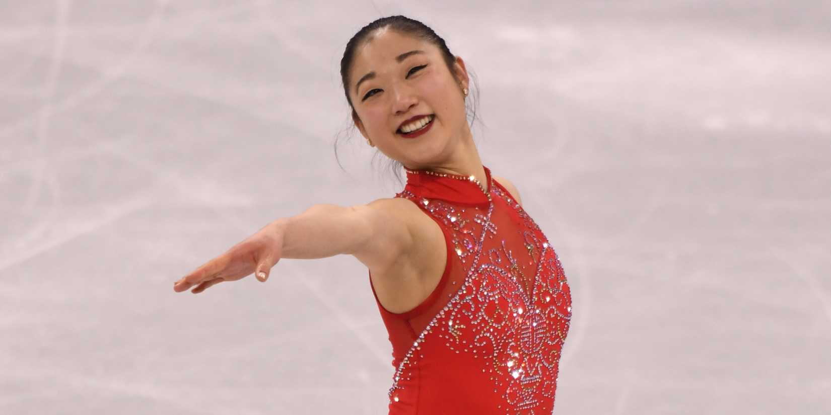 Mirai Nagasu skating at the 2018 Olympics
