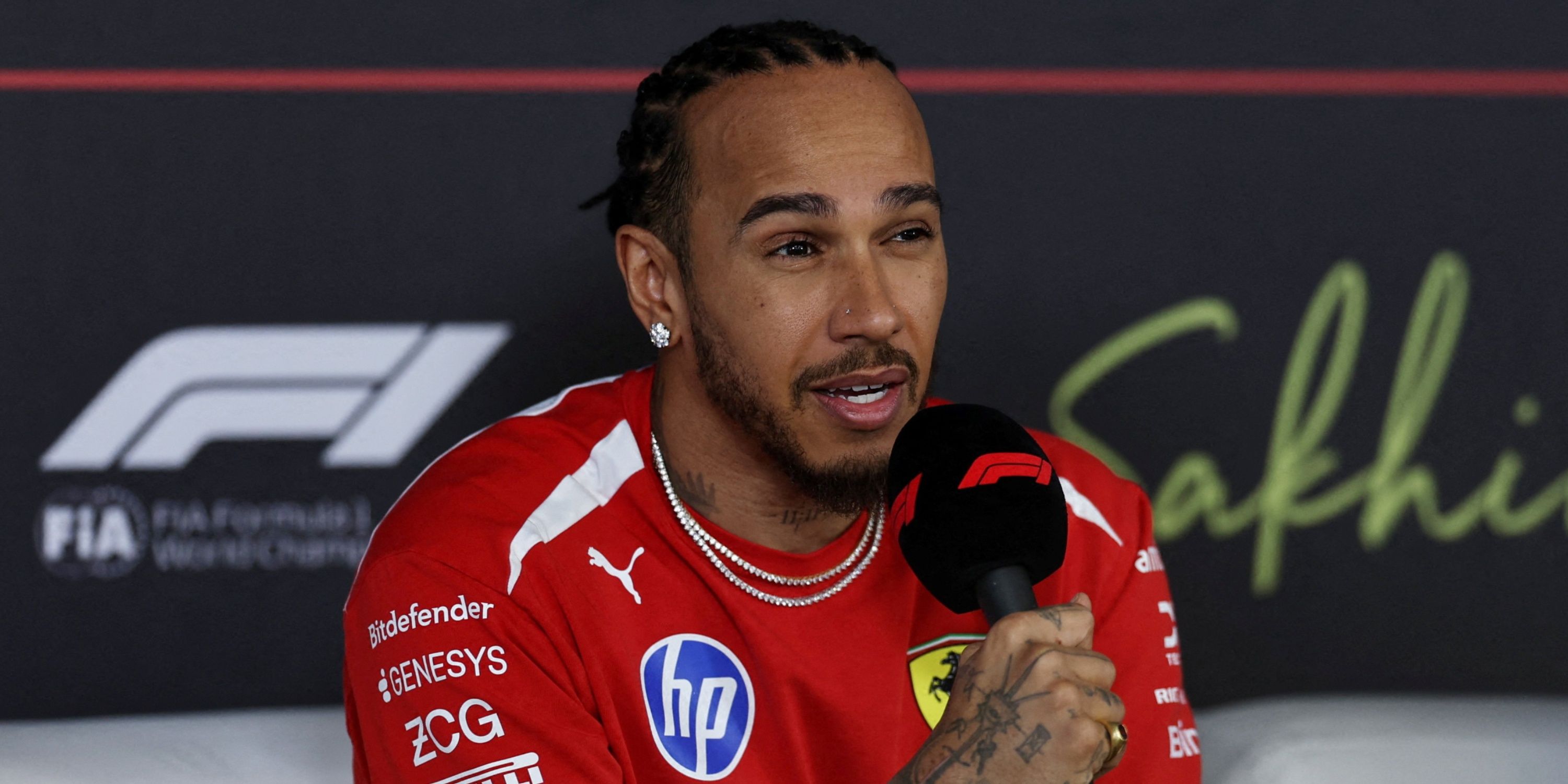 Ferrari's Lewis Hamilton during pre season testing