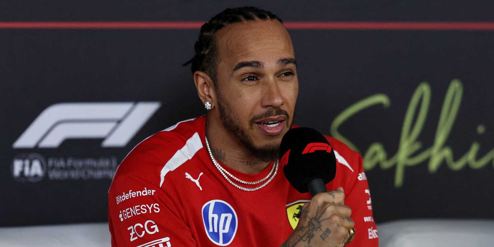 Ferrari's Lewis Hamilton during pre season testing