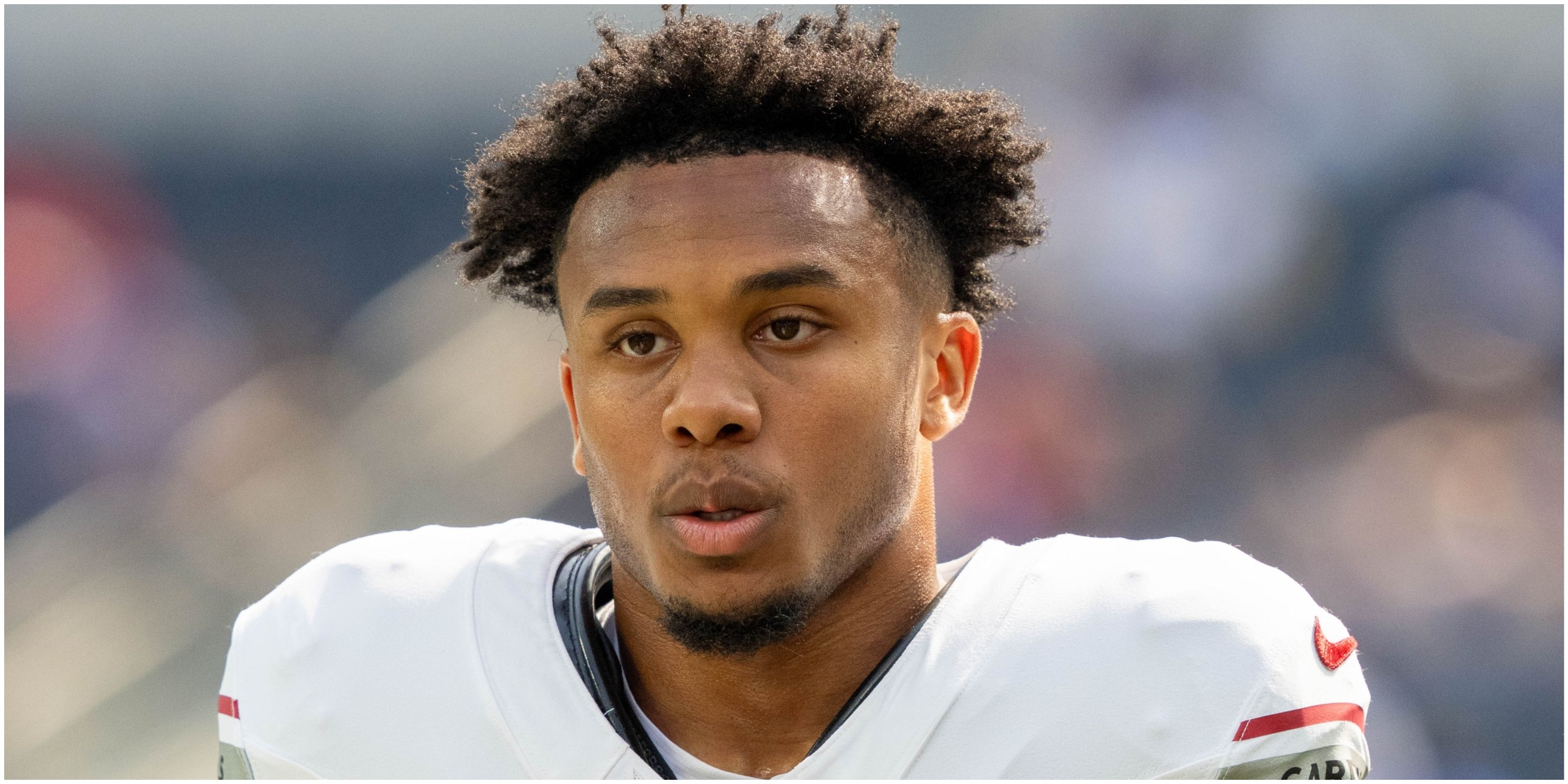 Former Arizona Cardinals wide receiver Rondale Moore looks on