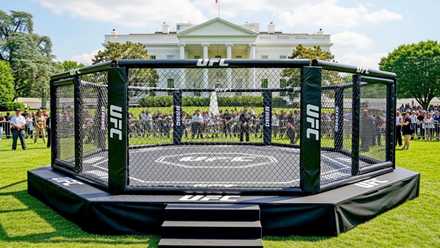 UFC Octagon on White House Lawn