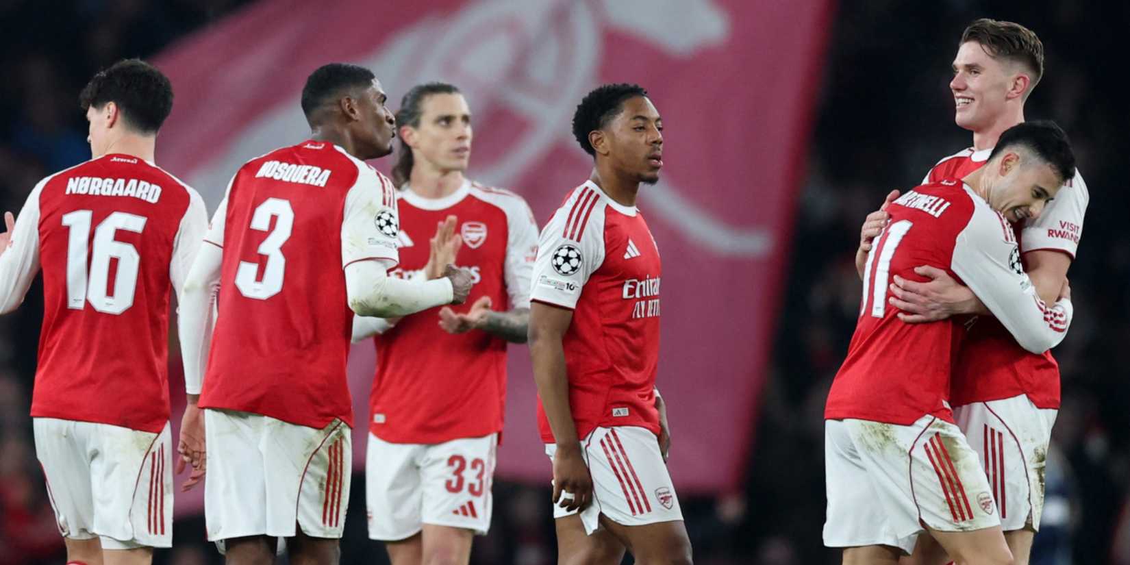 Arsenal players in the Champions League