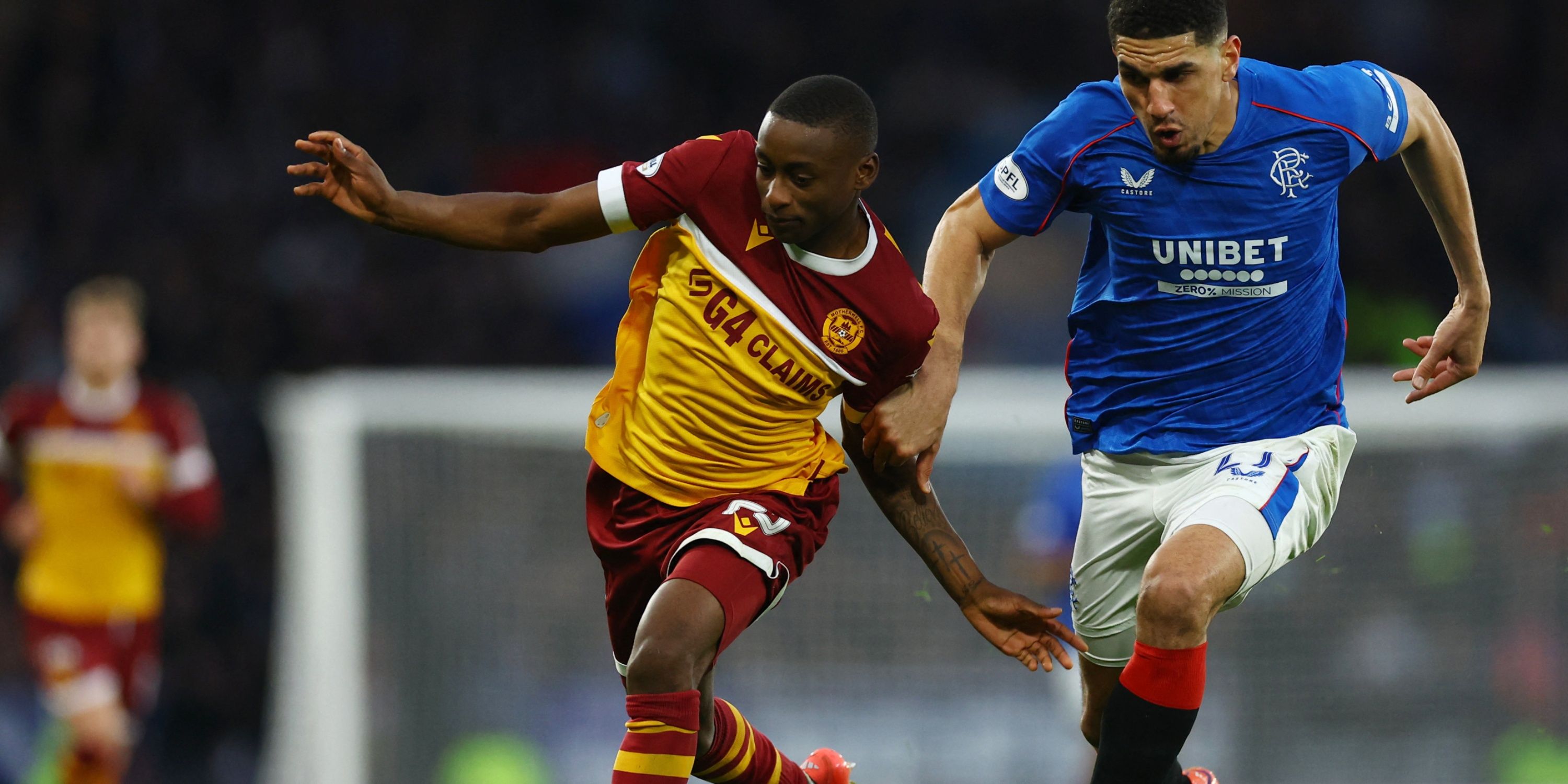 £5m Goal Machine Must Join Rangers Over Celtic in Summer After Offer Rejected 2 Tawanda Maswanhise in action for Motherwell against Rangers
