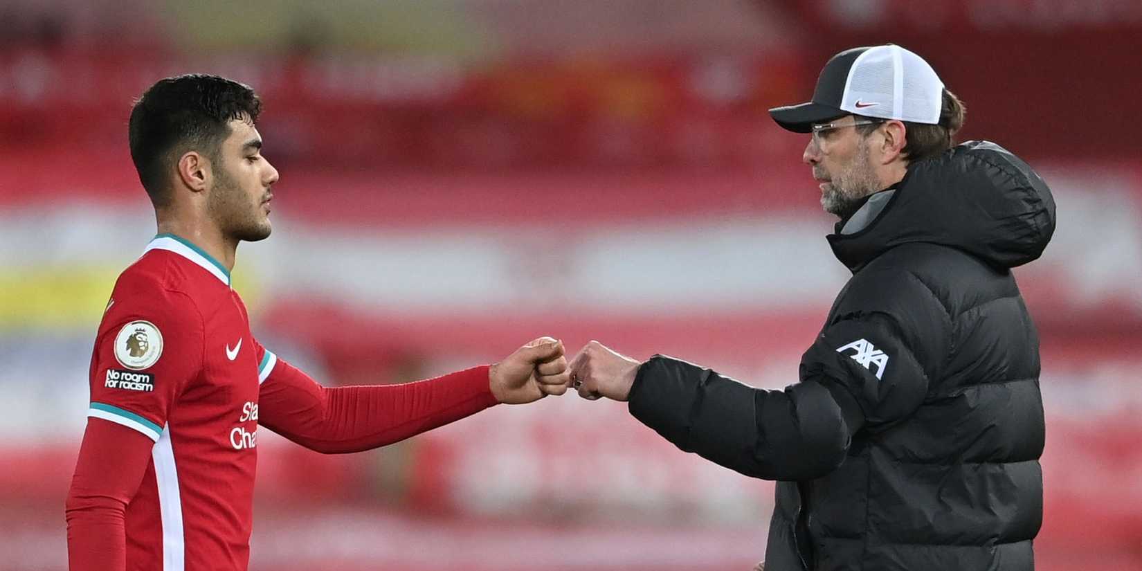 Ozan Kabak and Jurgen Klopp