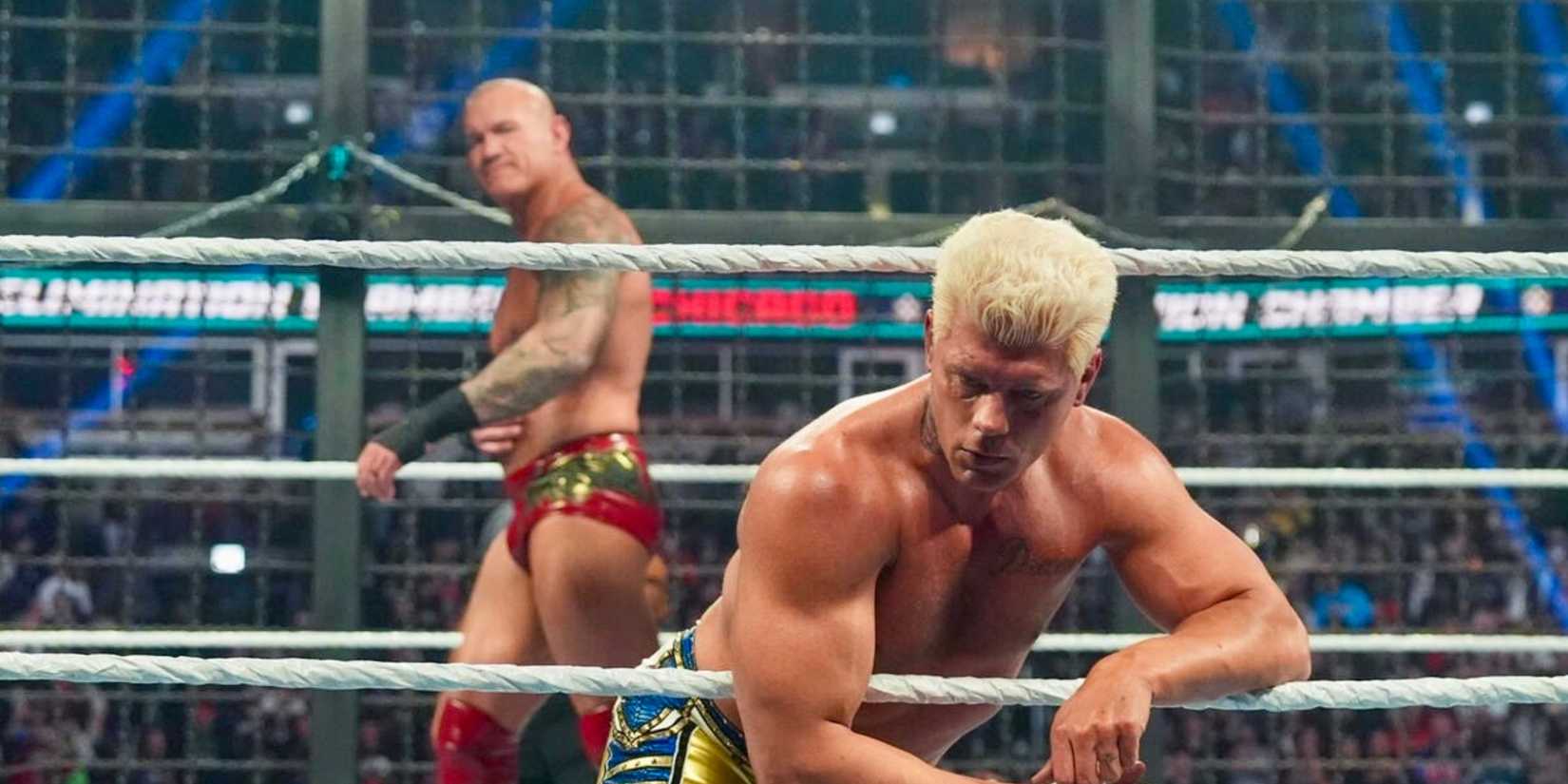 Randy Orton and Cody Rhodes at Elimination Chamber