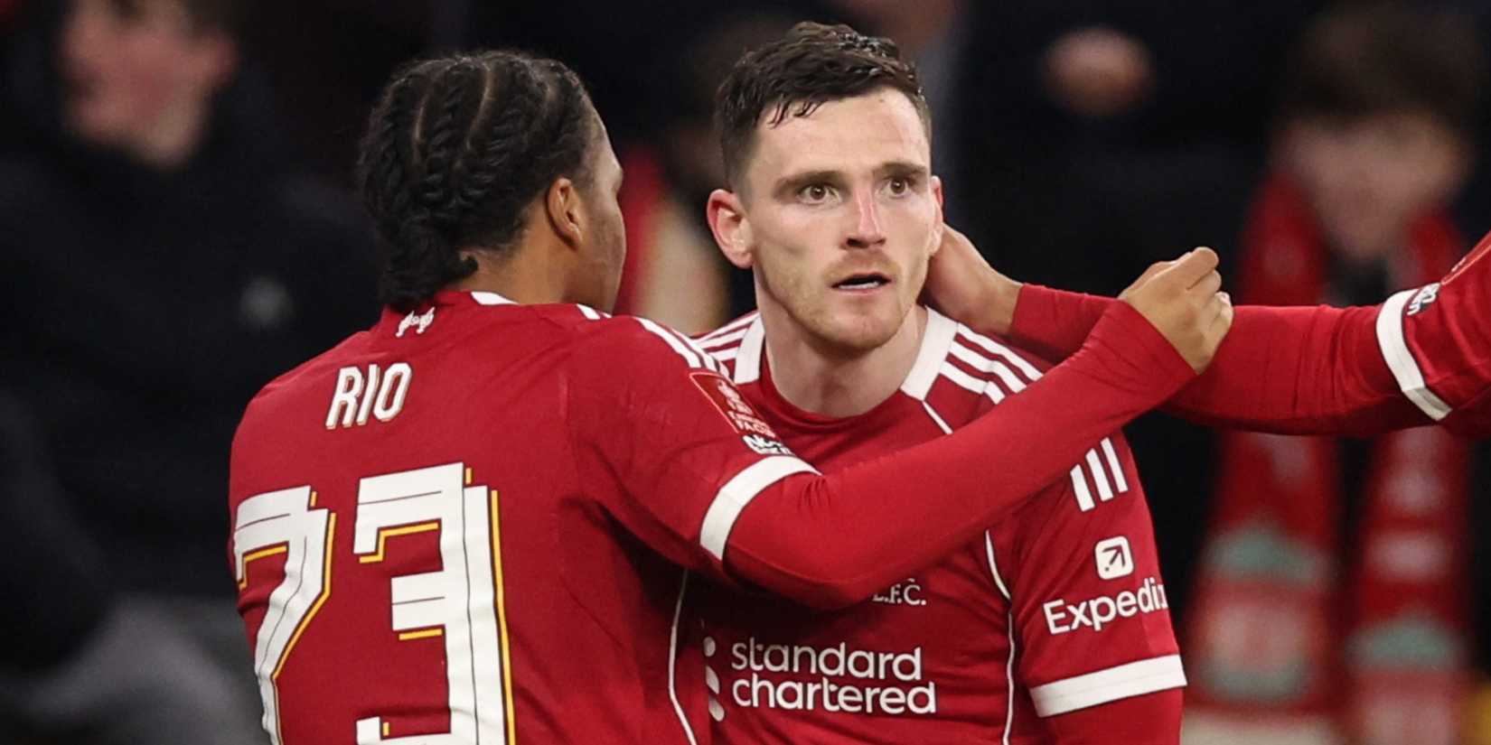 Rio Ngumoha and Andrew Robertson