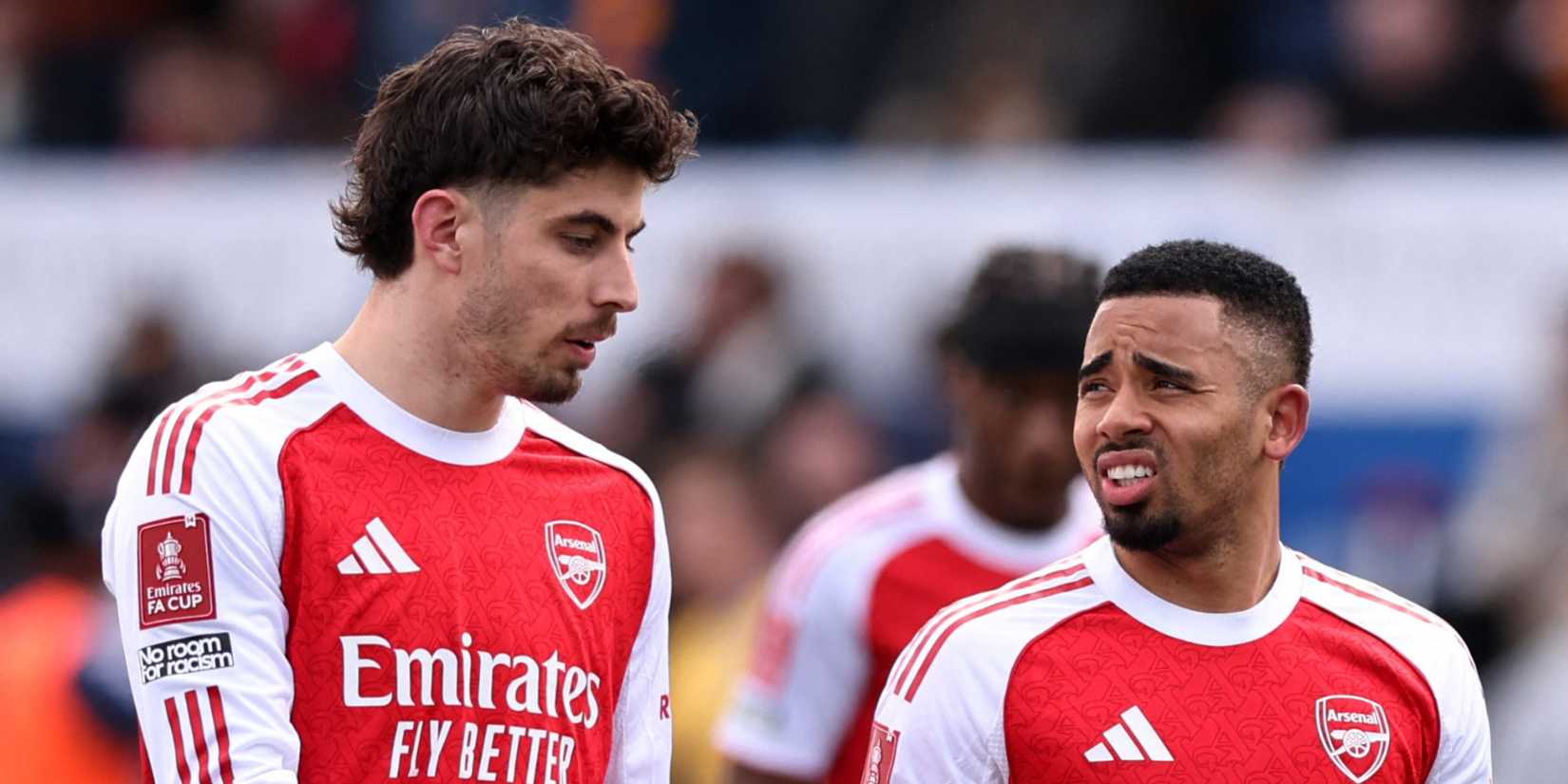 Arsenal's Gabriel Jesus and Arsenal's Kai Havertz