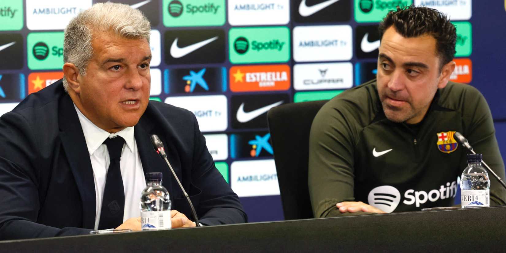 Joan Laporta and Xavi