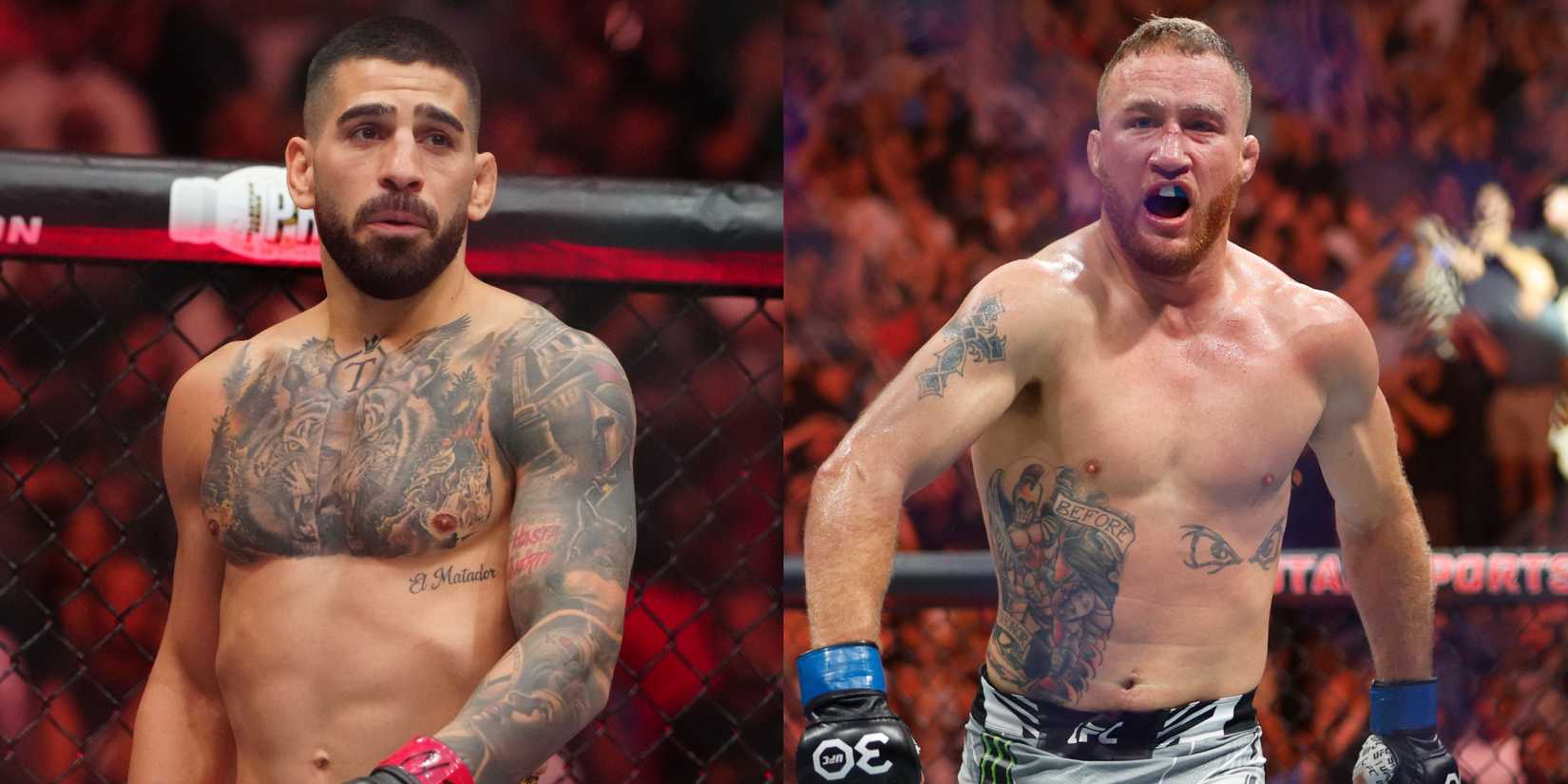 Ilia Topuria and Justin Gaethje
