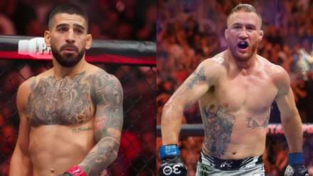 Ilia Topuria and Justin Gaethje