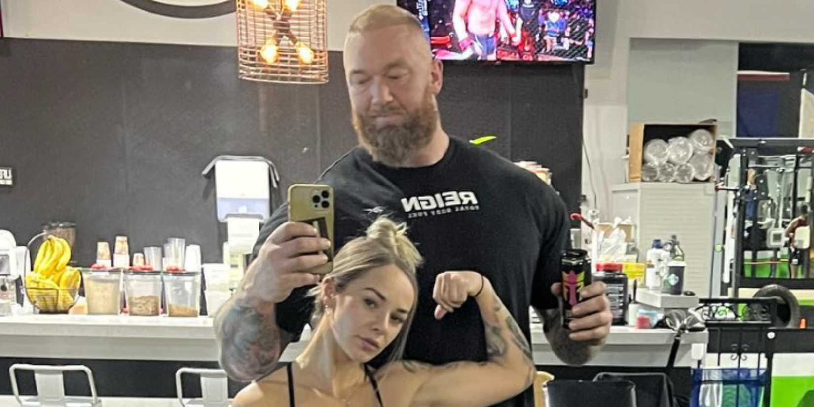 Hafthor Bjornsson and his wife