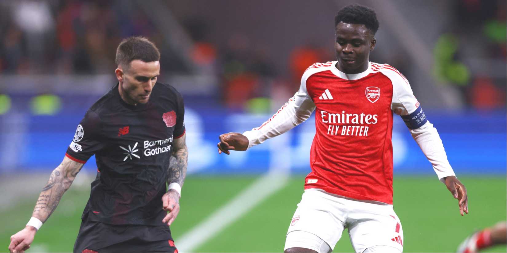 Bukayo Saka vs Leverkusen