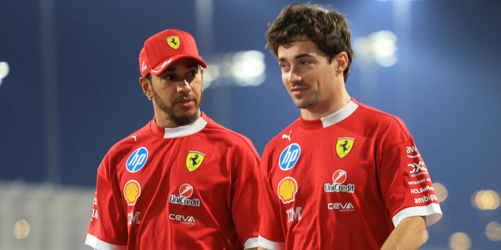 Lewis Hamilton and Charles Leclerc