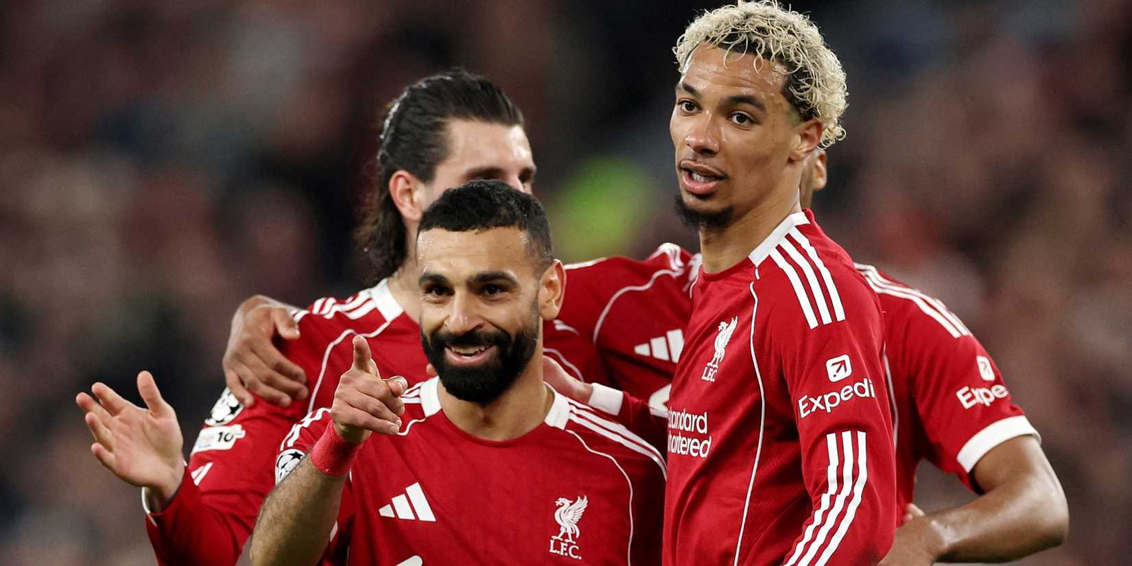 Liverpool players celebrate vs Galatasaray