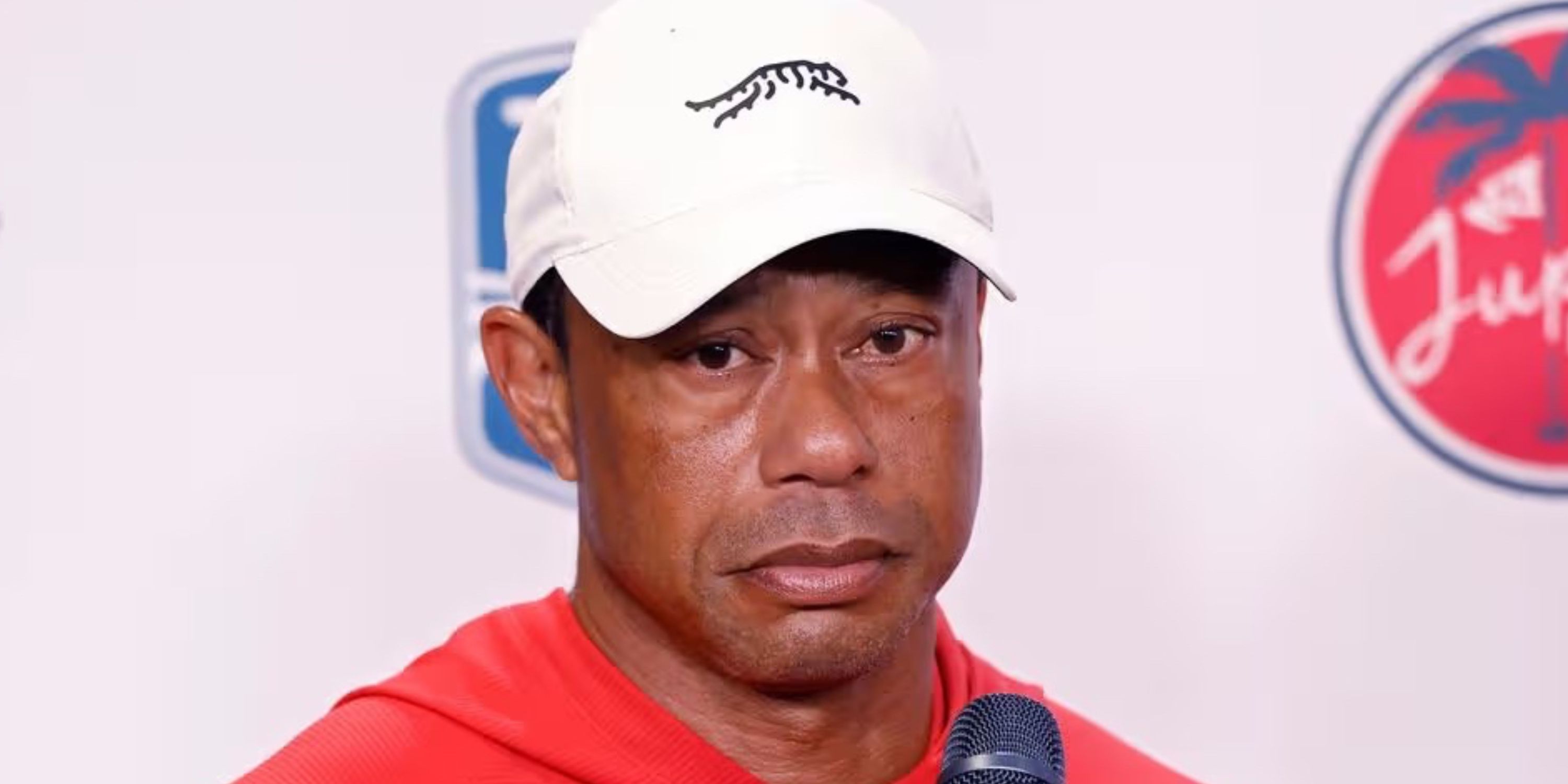 Tiger Woods Looks Sad