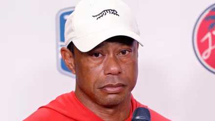 Tiger Woods Looks Sad