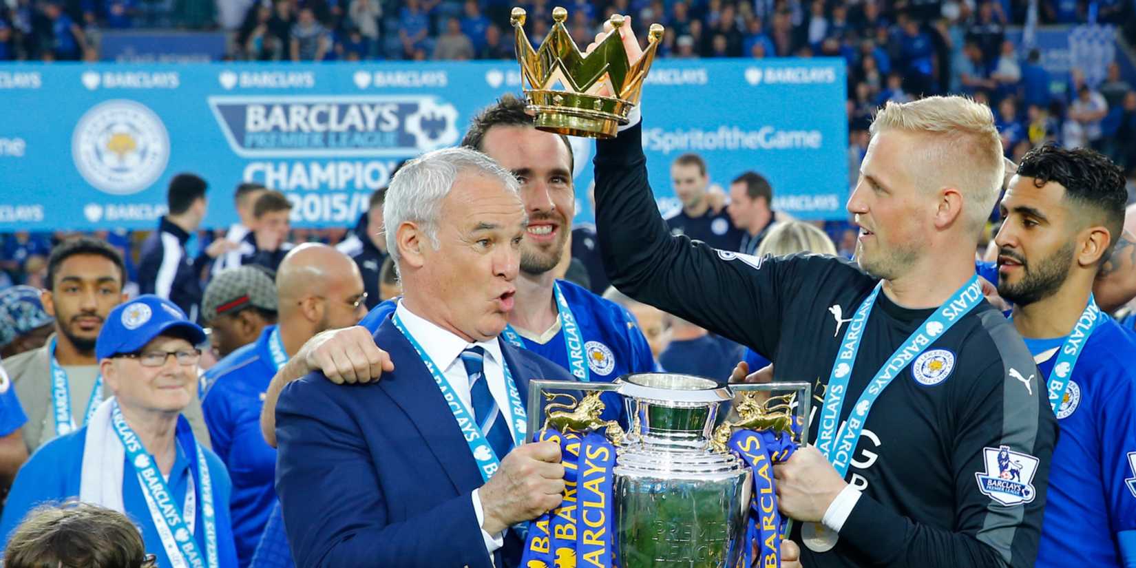 Leicester City celebrate Premier League title